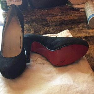 Gently used Christian Louboutin black heels